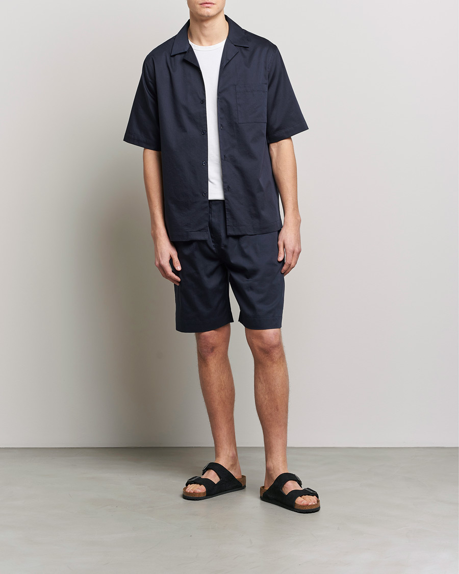 Hombres | Pantalones cortos | Filippa K | Cotton Lounge Shorts Night Blue