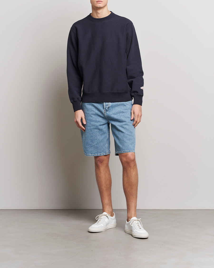 Hombres | Pantalones cortos | Filippa K | Bermuda Denim Shorts Allover Stone