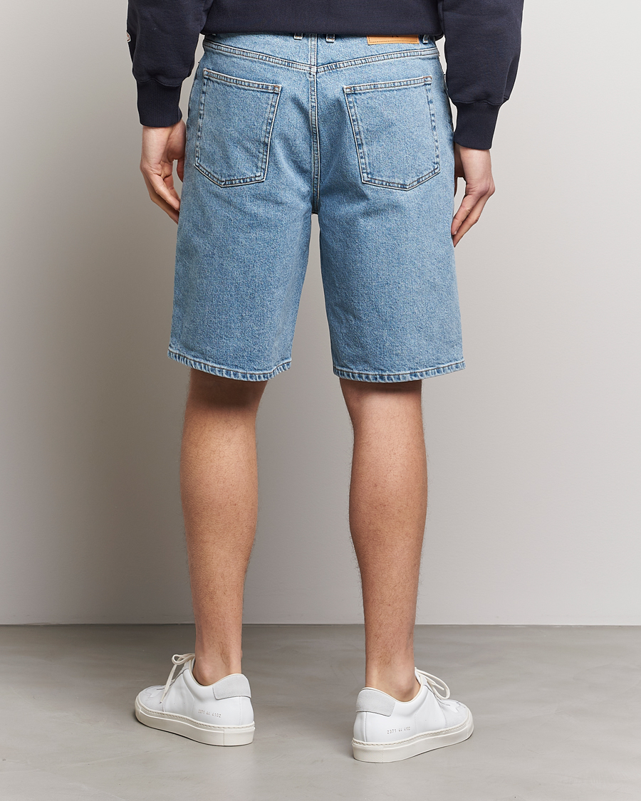 Hombres | Pantalones cortos | Filippa K | Bermuda Denim Shorts Allover Stone