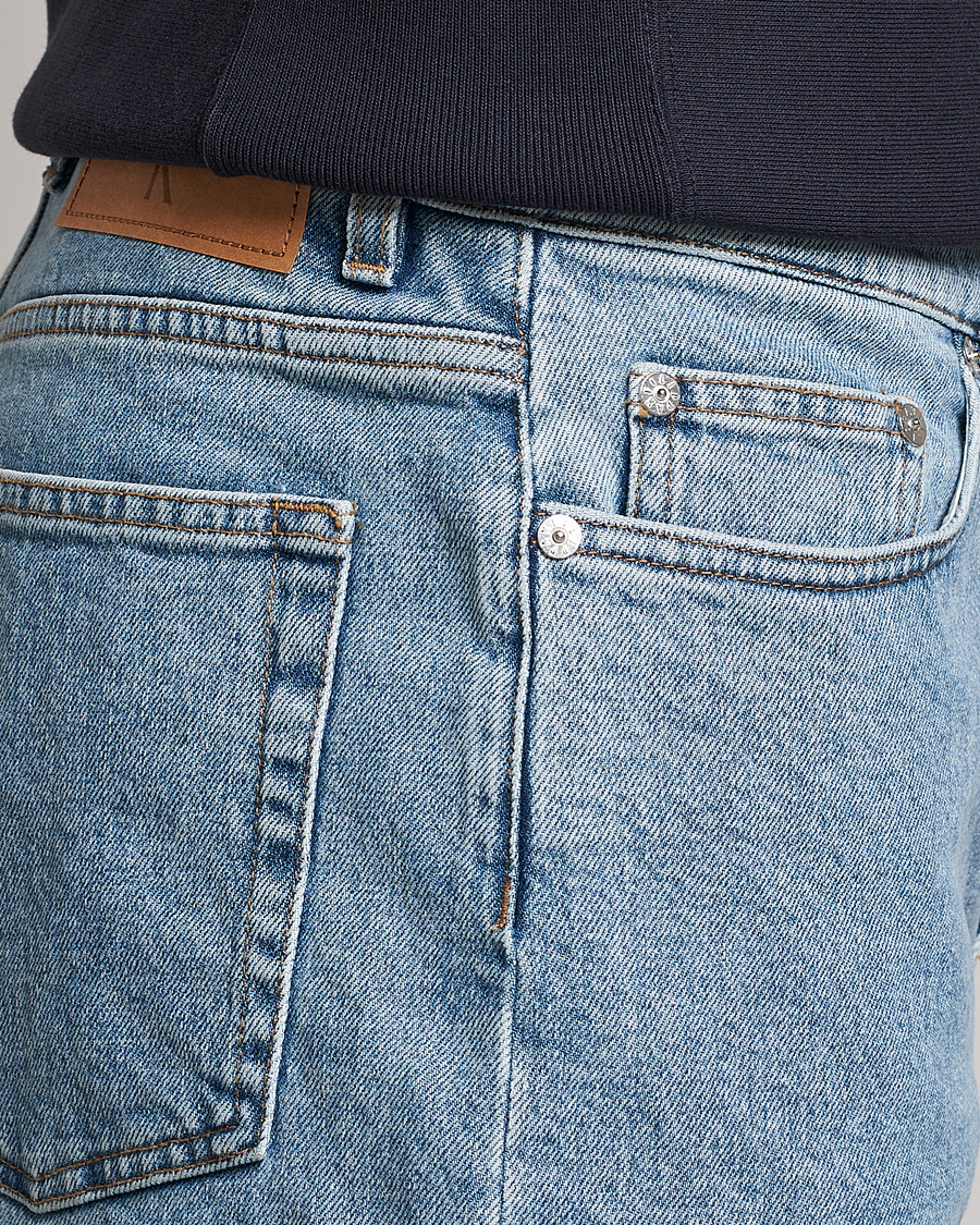 Hombres | Pantalones cortos | Filippa K | Bermuda Denim Shorts Allover Stone