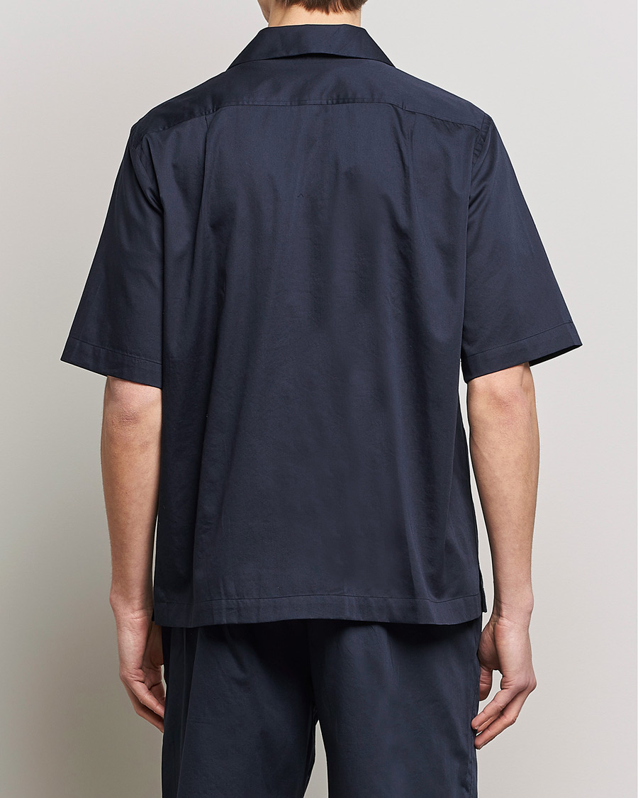 Hombres | Camisas | Filippa K | Lounge Short Sleeve Shirt Night Blue