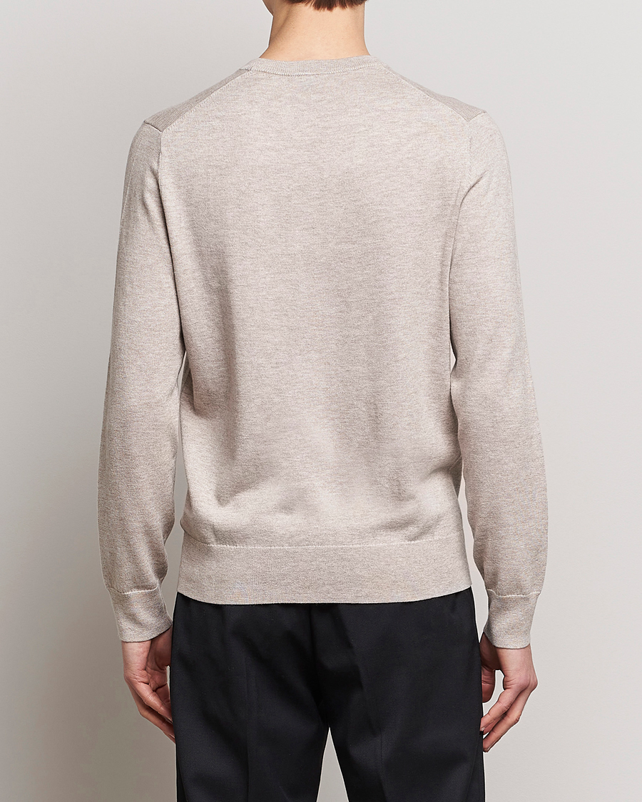 Hombres | Jerséis y prendas de punto | Filippa K | Cotton Merino Sweater Beige Melange