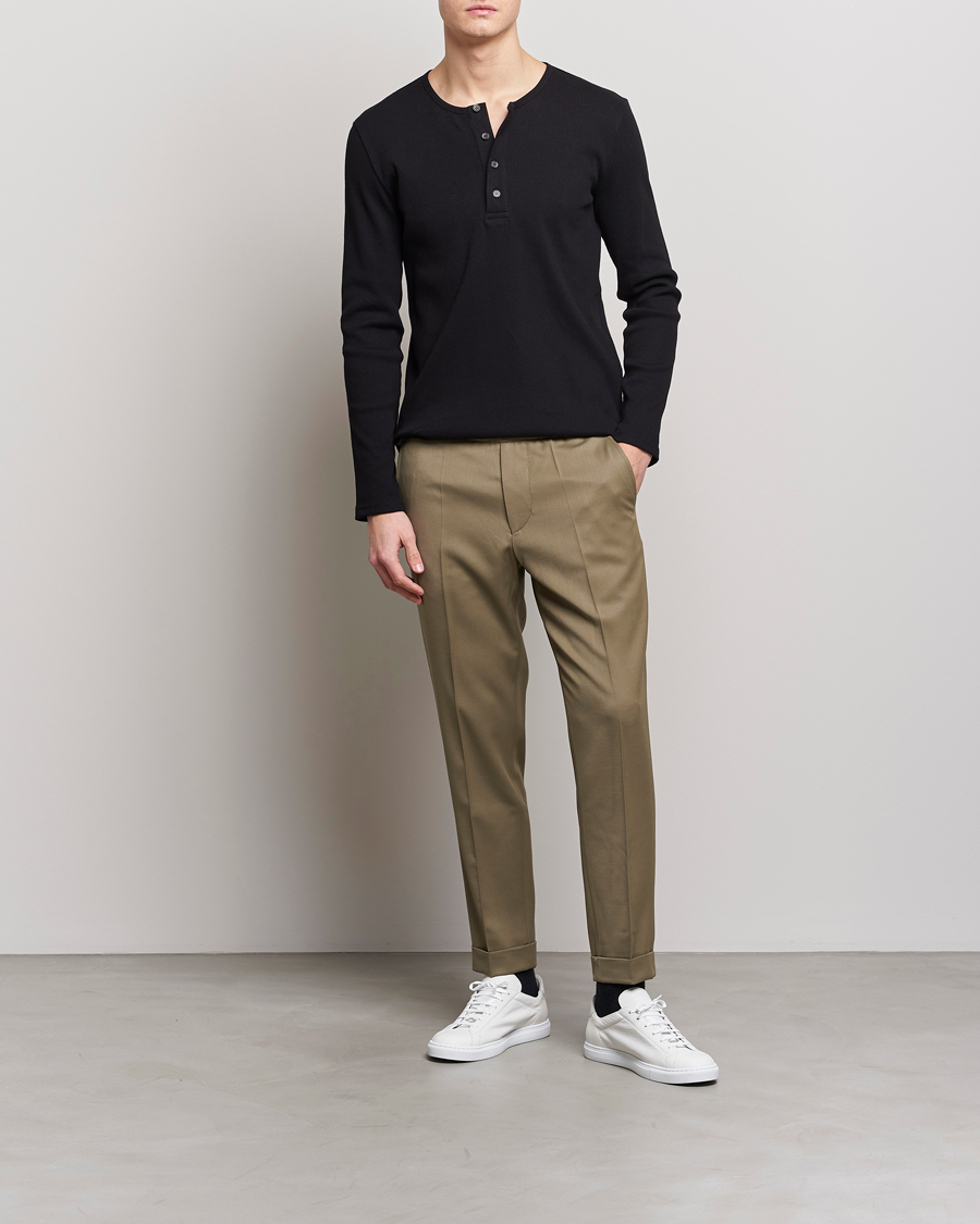 Hombres | Jerséis y prendas de punto | Filippa K | Rib Henley Black