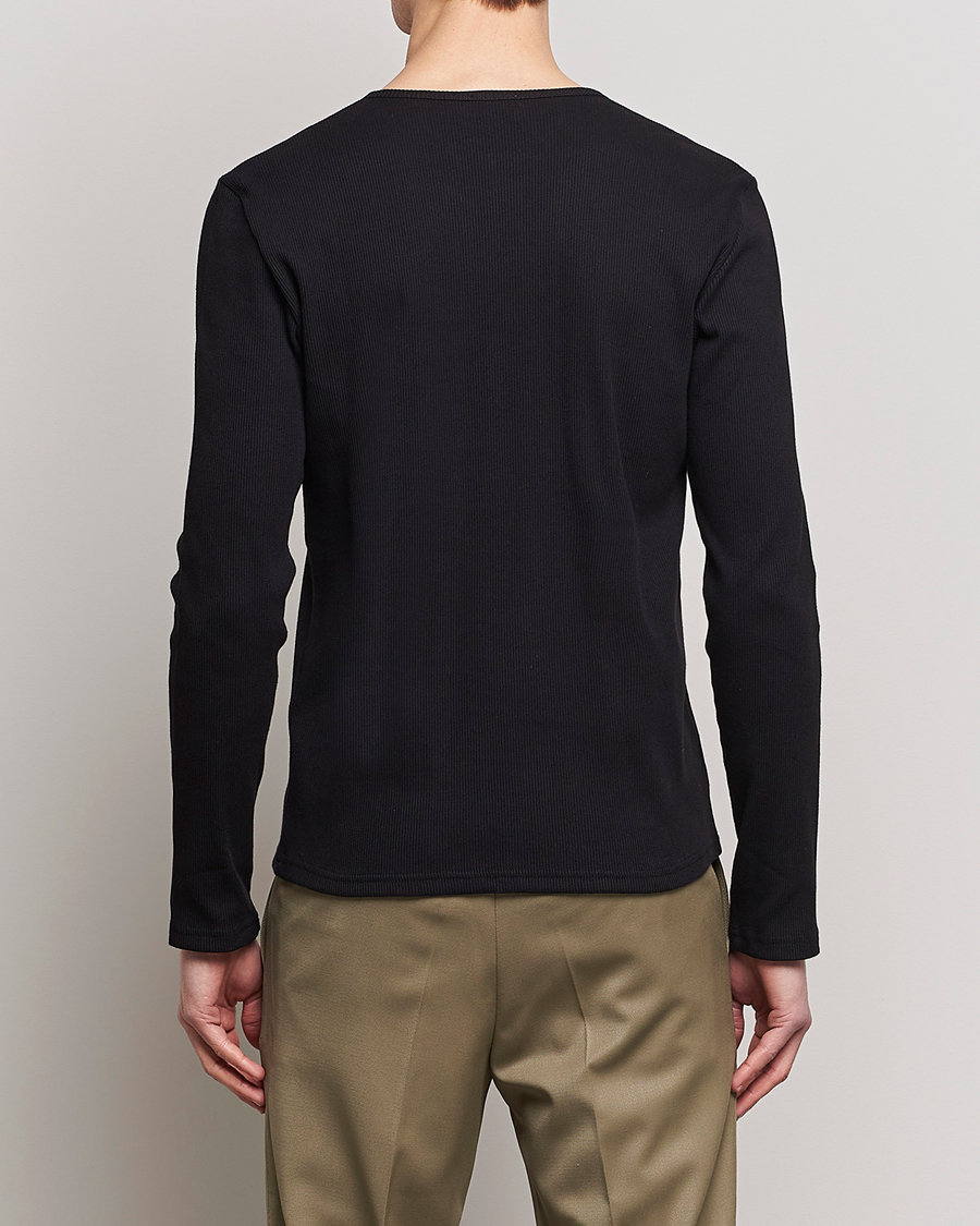 Hombres | Jerséis y prendas de punto | Filippa K | Rib Henley Black