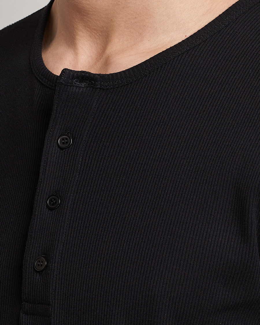 Hombres | Jerséis y prendas de punto | Filippa K | Rib Henley Black