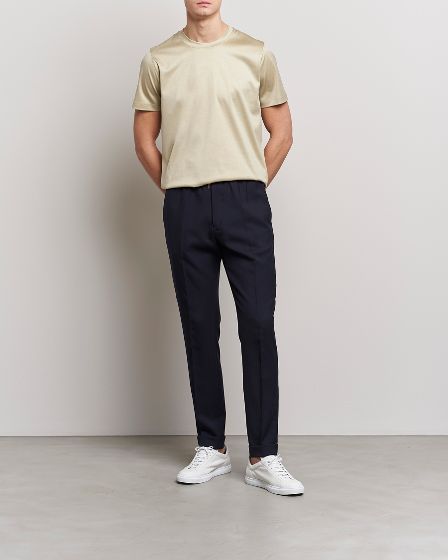 Hombres | Camisetas | Eton | Filo Di Scozia T-Shirt Light Brown