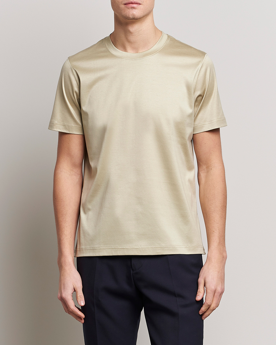 Hombres | Camisetas | Eton | Filo Di Scozia T-Shirt Light Brown