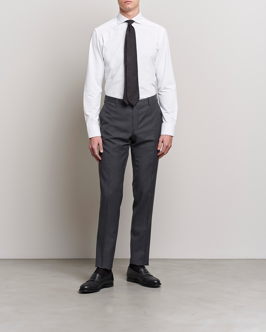 Hombres | Camisas | Eton | Slim Fit Four Way Stretch Shirt White
