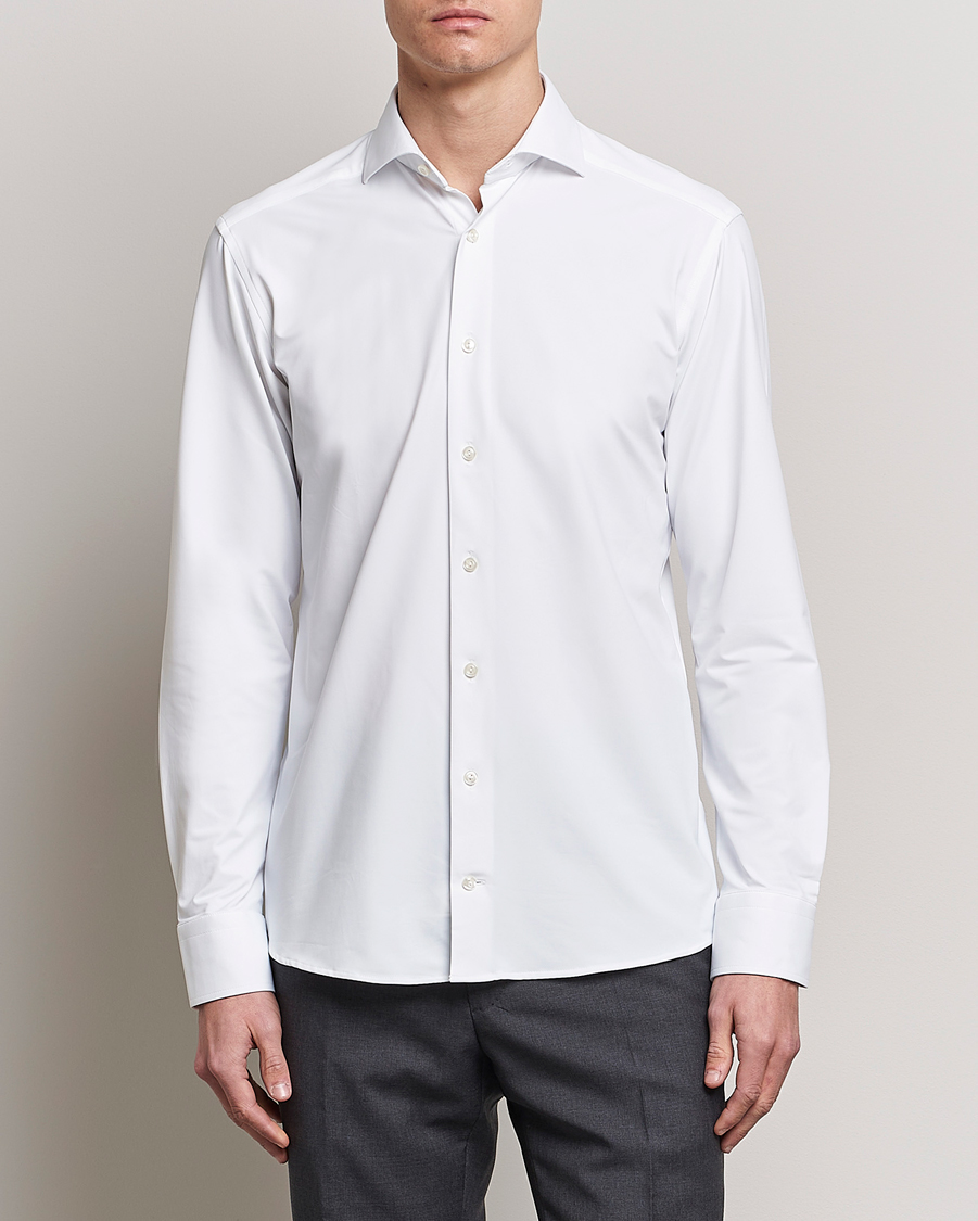 Hombres | Camisas | Eton | Slim Fit Four Way Stretch Shirt White