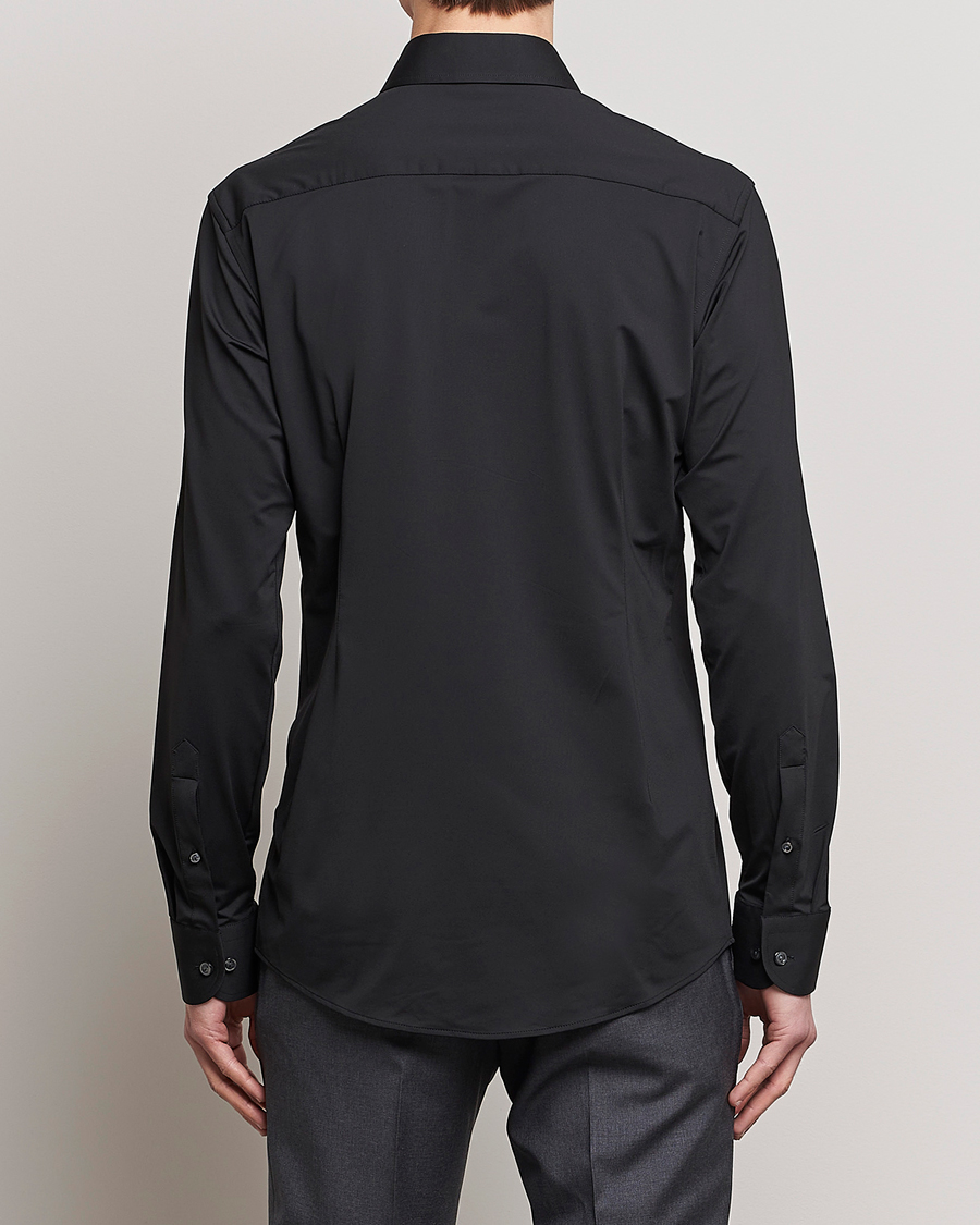 Hombres | Camisas | Eton | Slim Fit Four Way Stretch Shirt Black