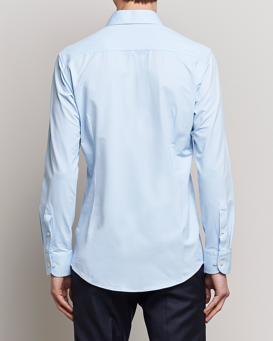 Hombres | Camisas | Eton | Slim Fit Four Way Stretch Shirt Light Blue
