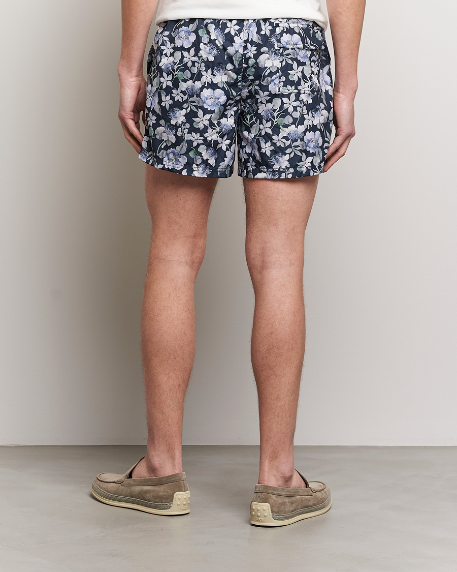 Hombres | Bañadores | Eton | Floral Swim Shorts Navy Blue