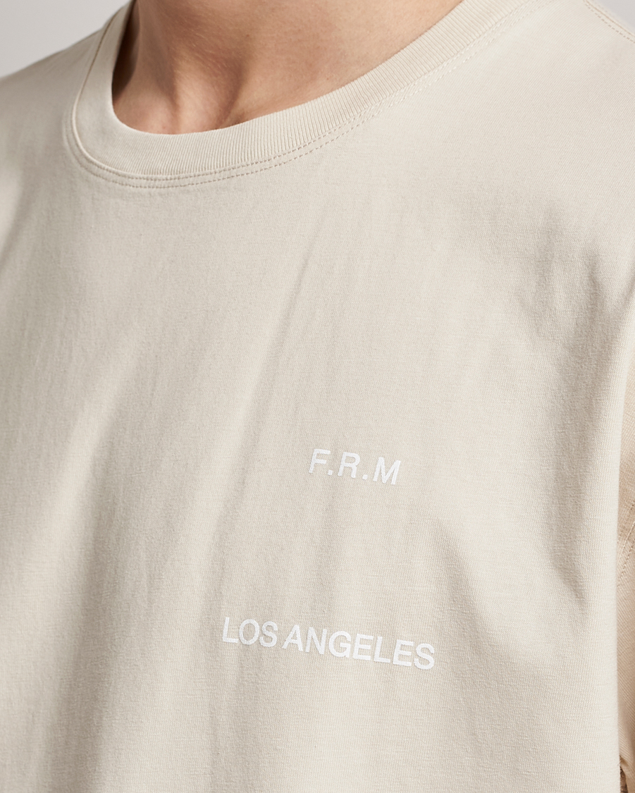Hombres | Camisetas | FRAME | Logo Print T-Shirt White Beige