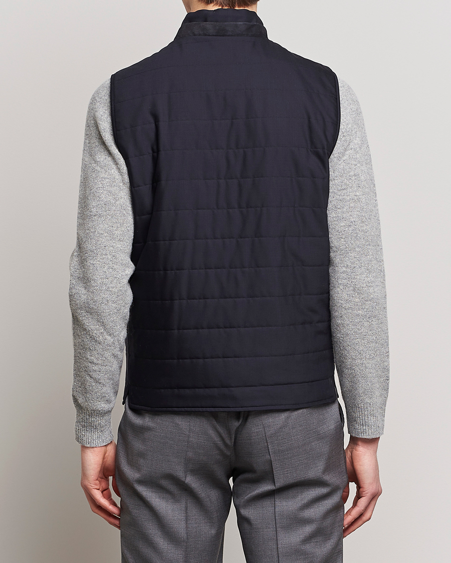 Hombres | Chalecos | Canali | Impeccabile Padded Gilet Navy