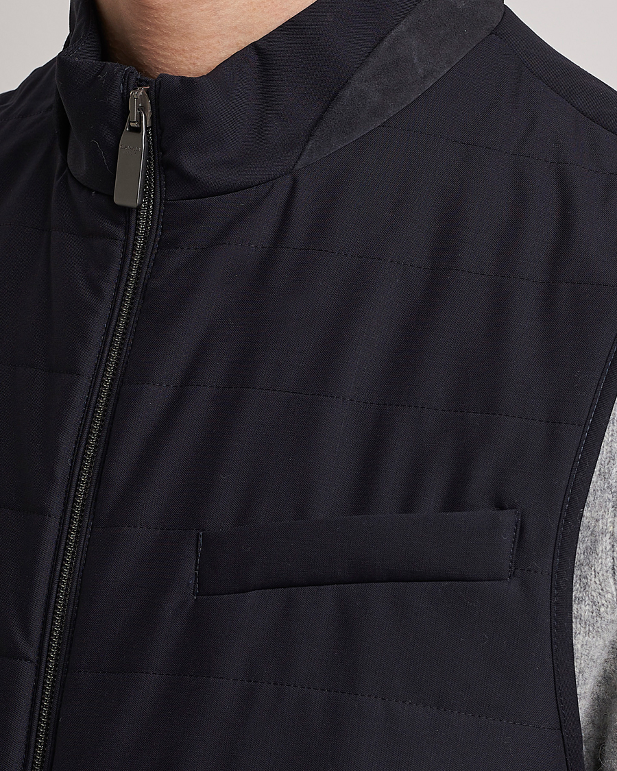 Hombres | Chalecos | Canali | Impeccabile Padded Gilet Navy