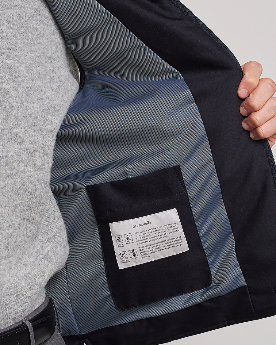 Hombres | Chalecos | Canali | Impeccabile Padded Gilet Navy