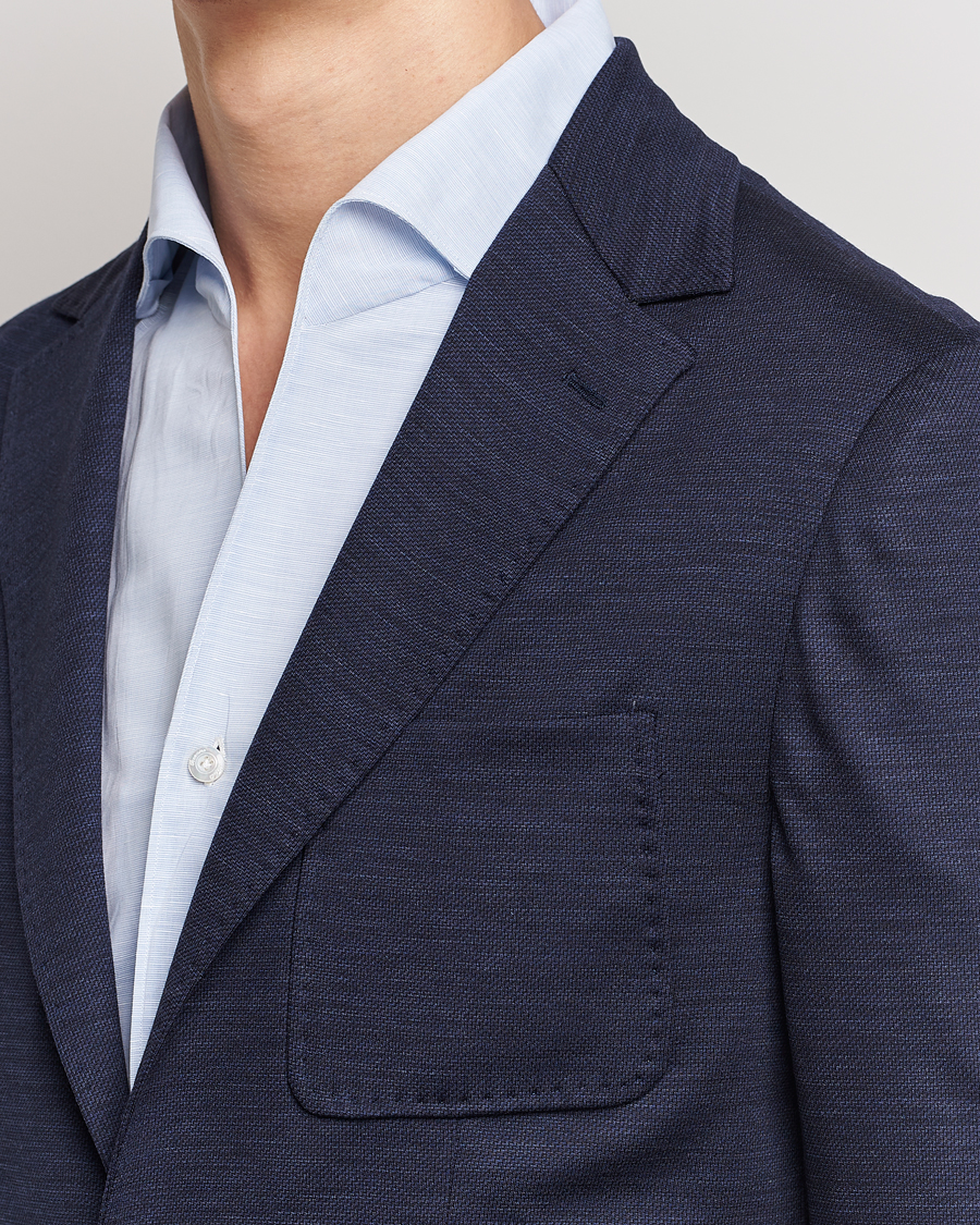 Hombres | Blazers | Canali | Wool Jersey Blazer Navy