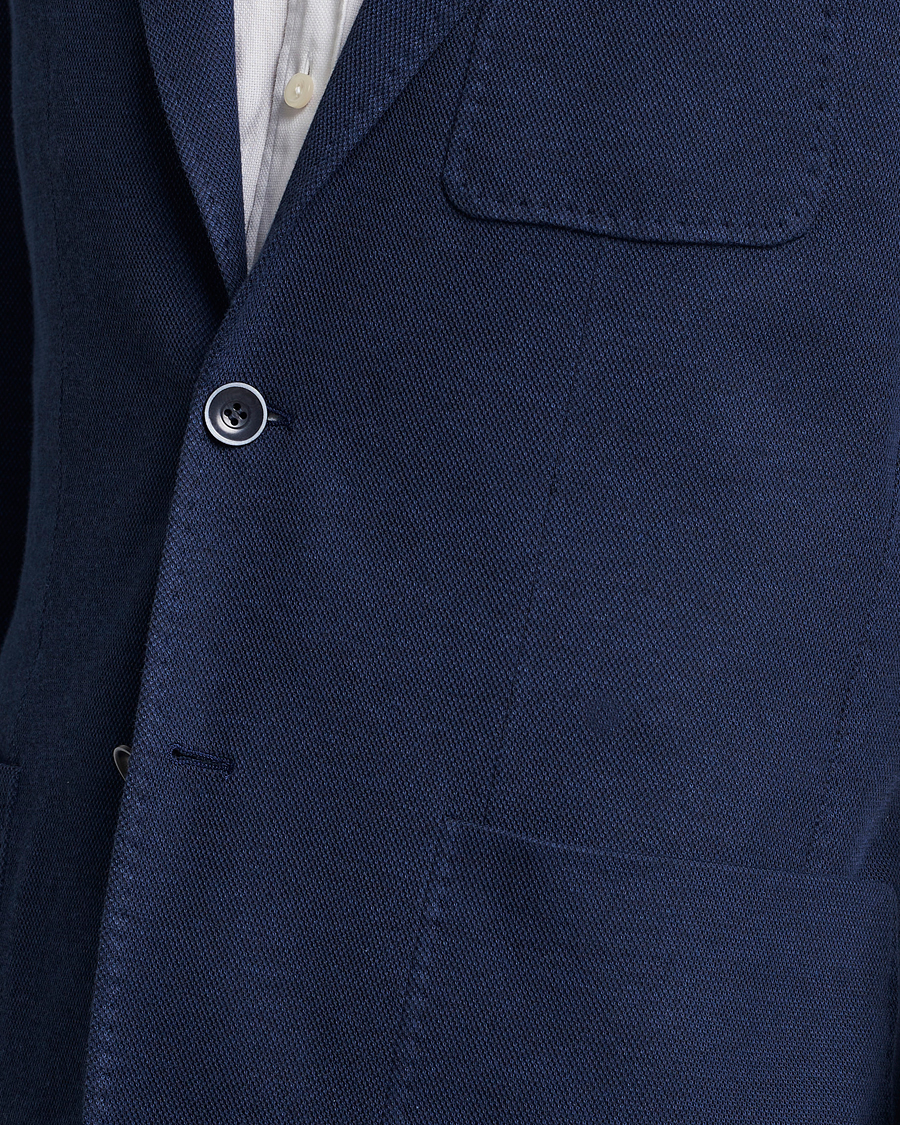 Hombres | Blazers | Canali | Cotton Stretch Jersey Blazer Navy