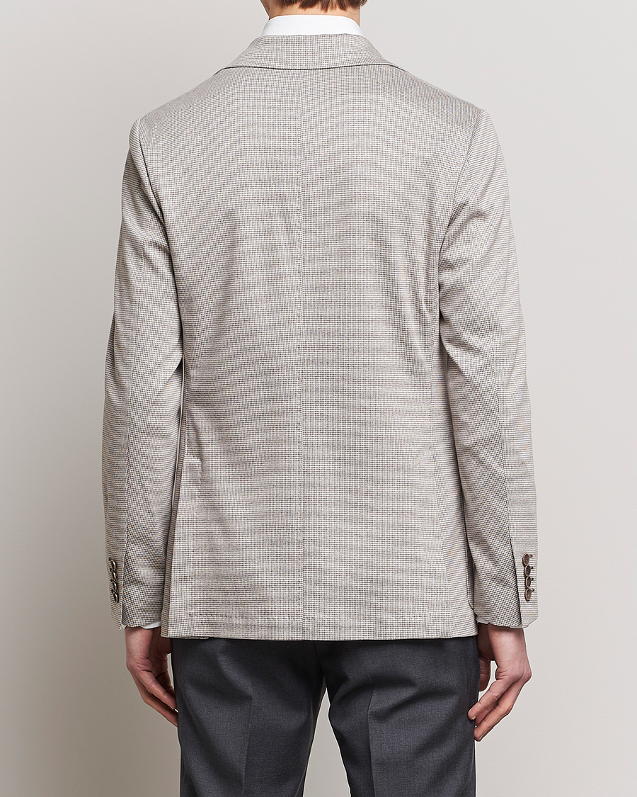 Hombres | Blazers | Canali | Houndstooth Jersey Blazer Beige