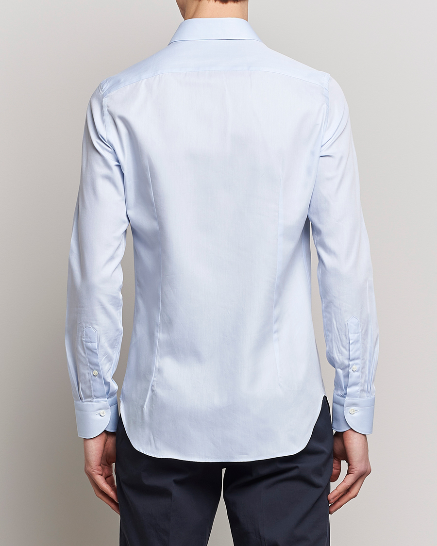 Hombres | Camisas | Canali | Slim Fit Cotton Shirt Light Blue