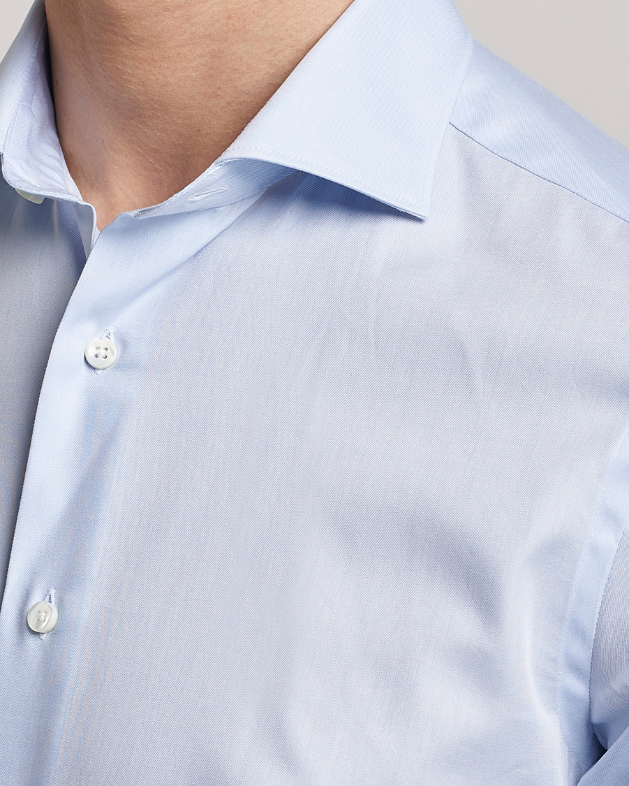 Hombres | Camisas | Canali | Slim Fit Cotton Shirt Light Blue