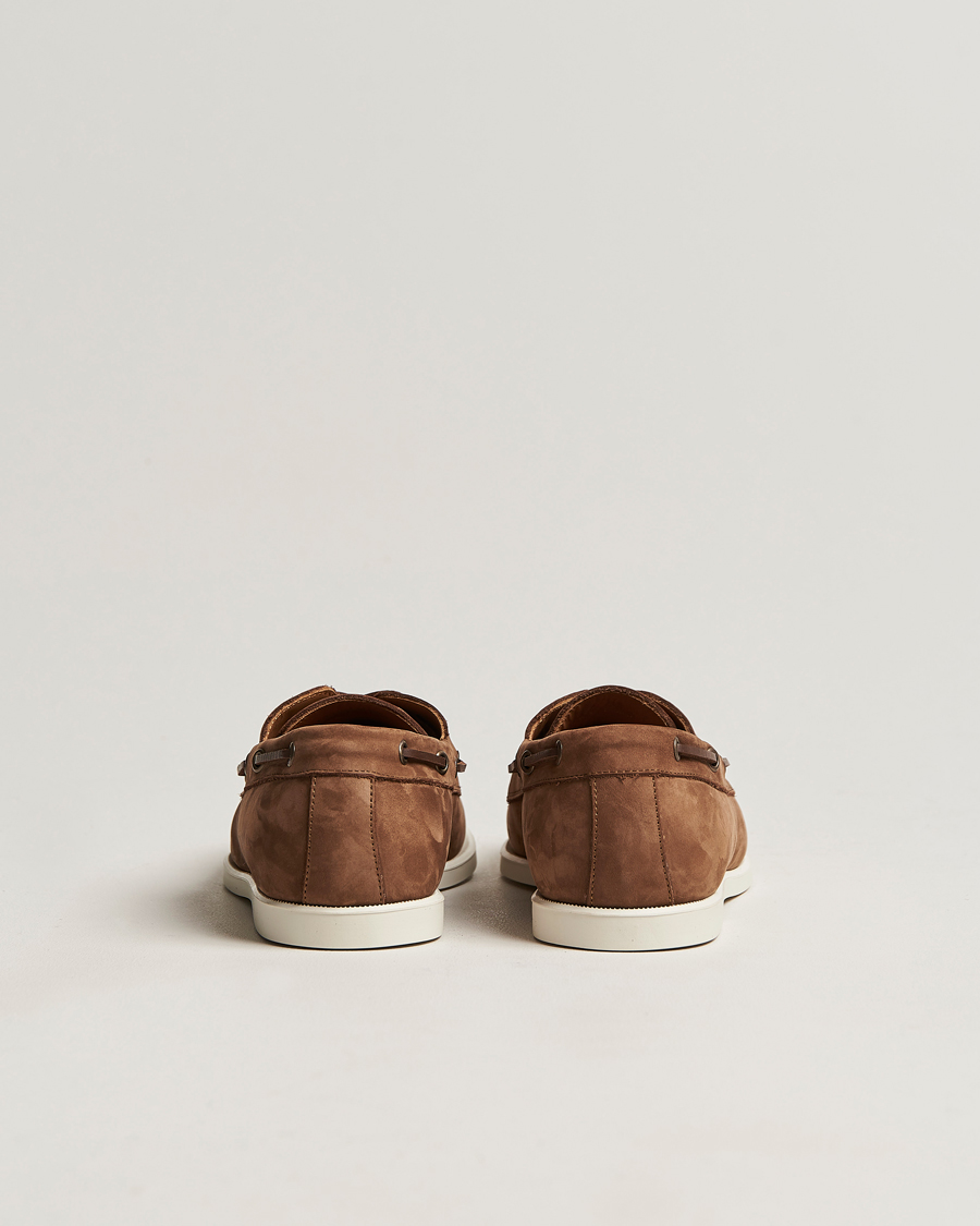 Hombres | Canali Boat Shoes Dark Brown Nubuck | Canali | Boat Shoes Dark Brown Nubuck