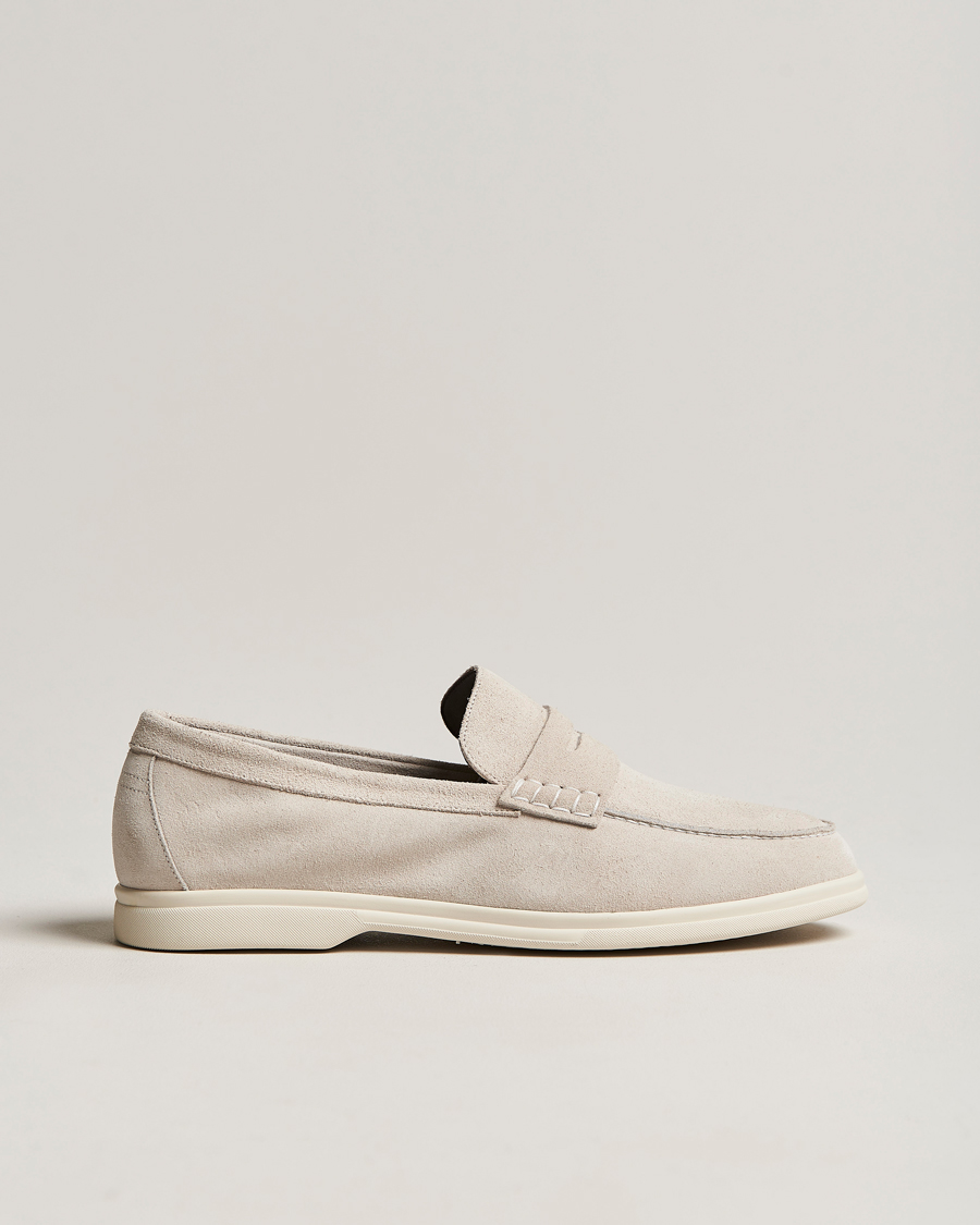 Hombres | Canali Summer Loafers Light Beige Suede | Canali | Summer Loafers Light Beige Suede