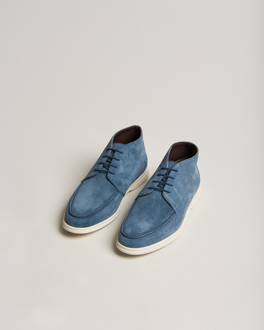 Hombres | Canali Chukka Boots Light blue Suede | Canali | Chukka Boots Light blue Suede
