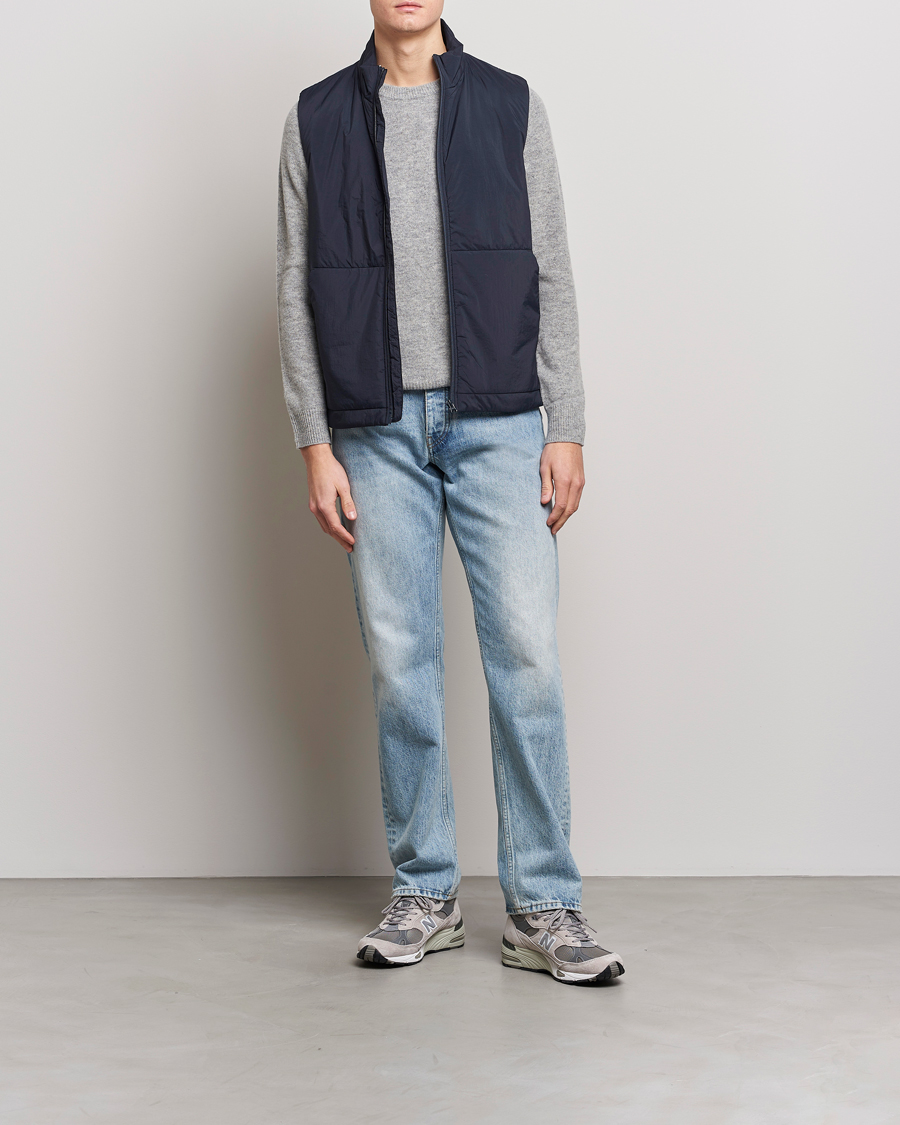 Hombres | Chalecos | NN07 | Verve Padded Waistcoat Navy Blue