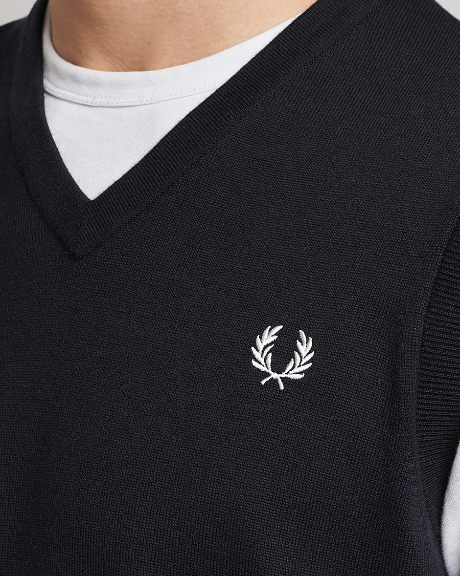 Hombres | Jerséis y prendas de punto | Fred Perry | Classic V-Neck Tank Black