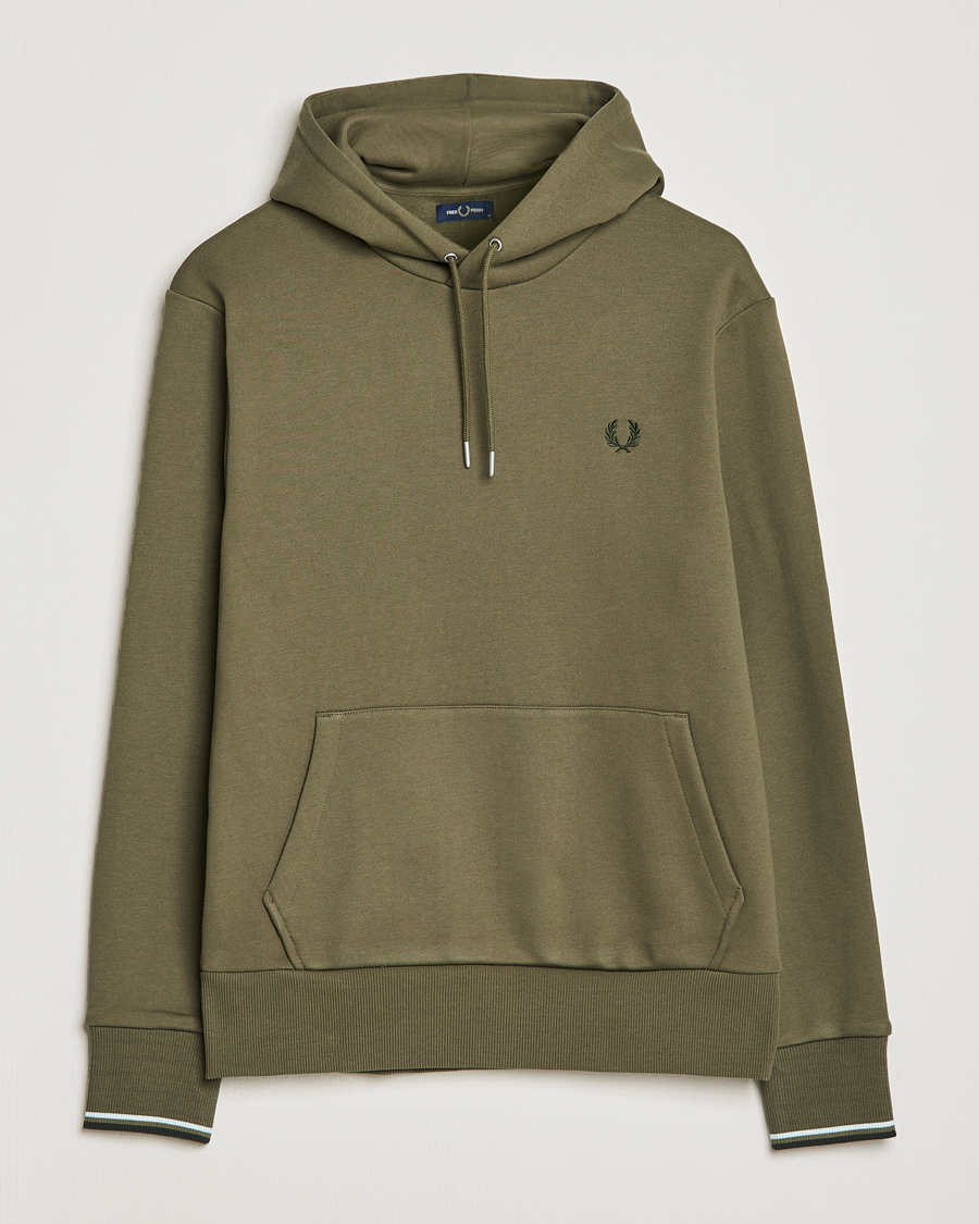 Hombres | Jerséis y prendas de punto | Fred Perry | Tipped Hooded Sweatshirt Unifrom Green