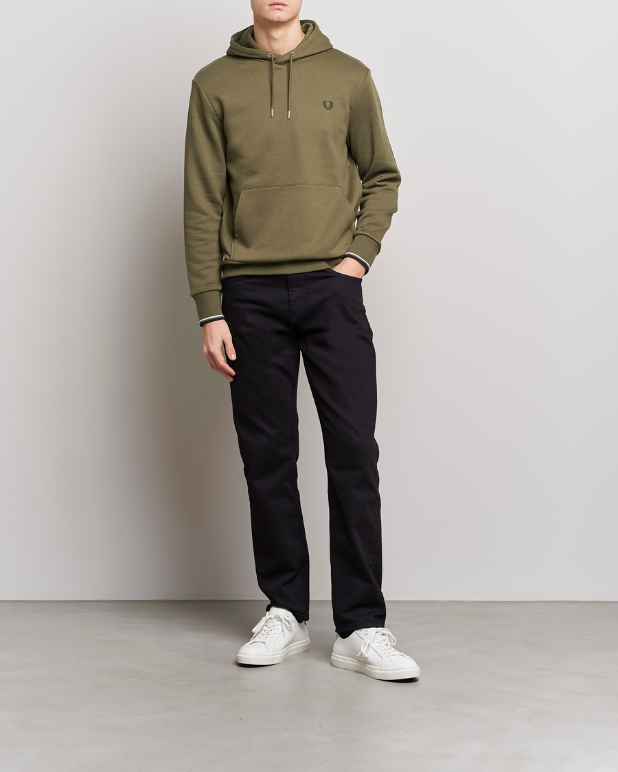 Hombres | Jerséis y prendas de punto | Fred Perry | Tipped Hooded Sweatshirt Unifrom Green