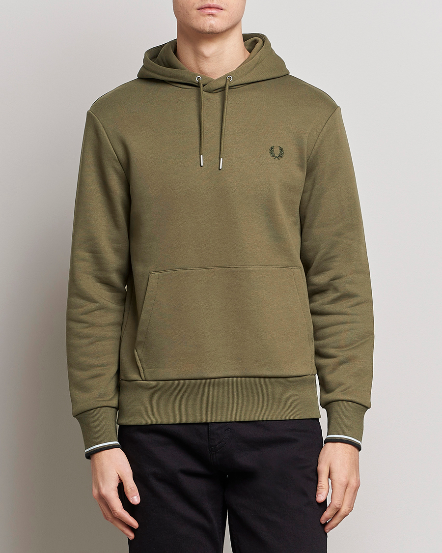 Hombres | Jerséis y prendas de punto | Fred Perry | Tipped Hooded Sweatshirt Unifrom Green