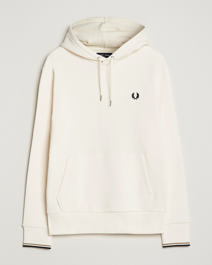 Hombres | Jerséis y prendas de punto | Fred Perry | Tipped Hooded Sweatshirt Ecru