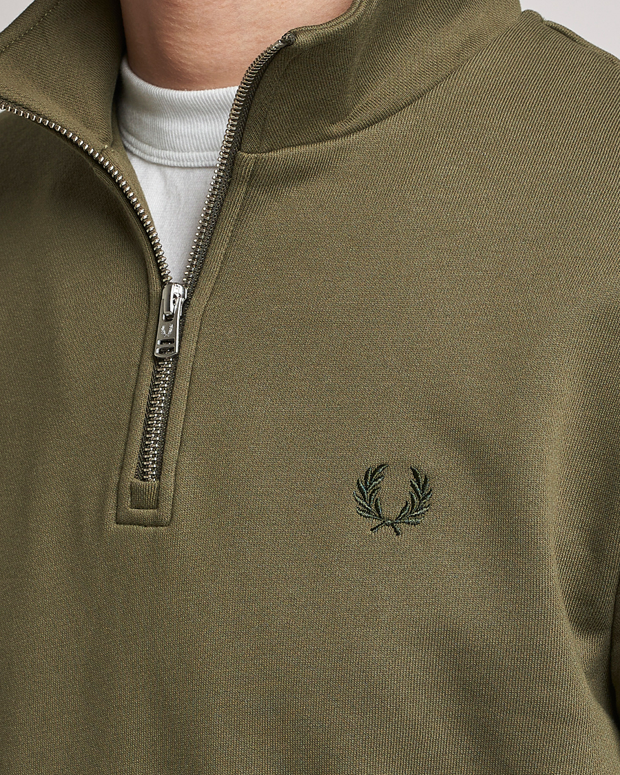 Hombres | Jerséis y prendas de punto | Fred Perry | Half Zip Sweatshirt Uniform Green