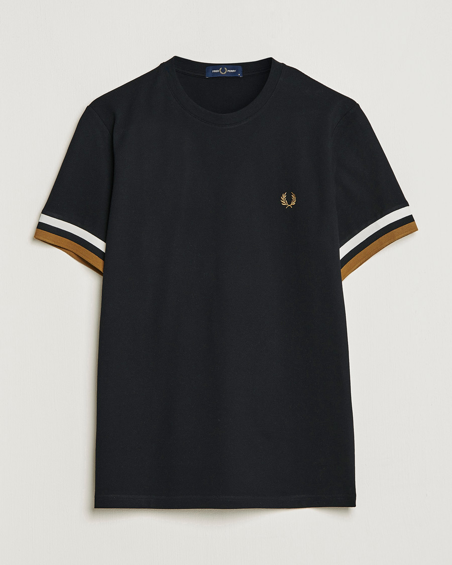Hombres | Camisetas | Fred Perry | Boled Tipped Pique T-Shirt Black