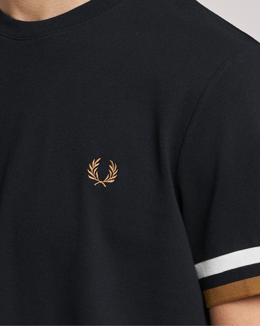 Hombres | Camisetas | Fred Perry | Boled Tipped Pique T-Shirt Black