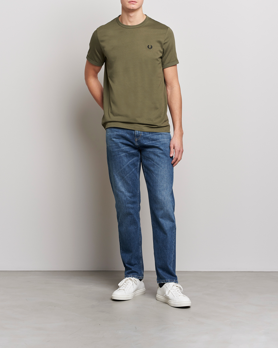 Hombres | Camisetas | Fred Perry | Ringer T-Shirt Unifrom Green