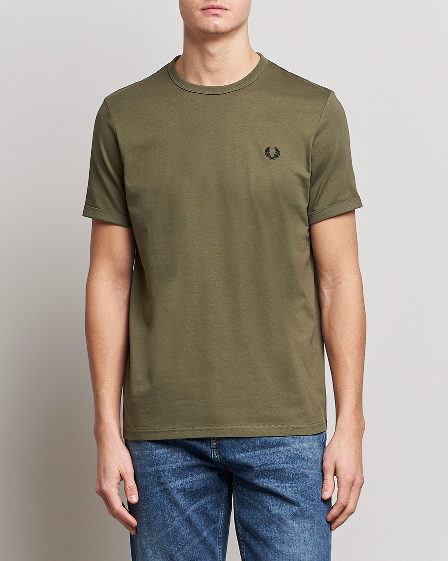 Hombres | Camisetas | Fred Perry | Ringer T-Shirt Unifrom Green
