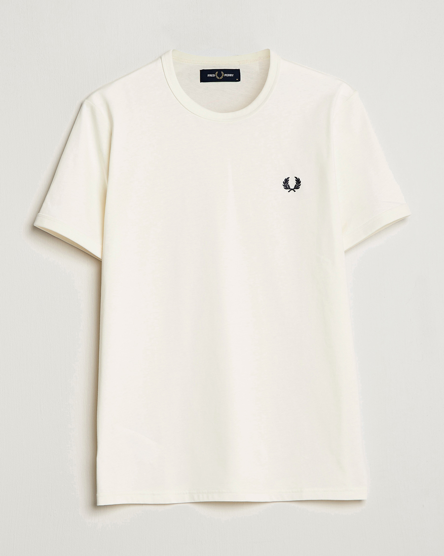 Hombres | Camisetas | Fred Perry | Ringer T-Shirt Ecru