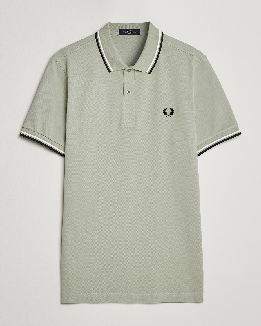Hombres | Polos | Fred Perry | Twin Tipped Polo Shirt Sea Gras