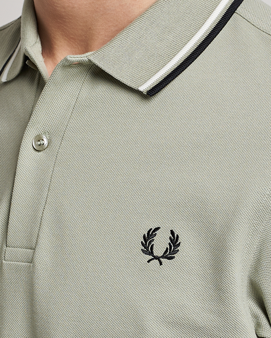 Hombres | Polos | Fred Perry | Twin Tipped Polo Shirt Sea Gras
