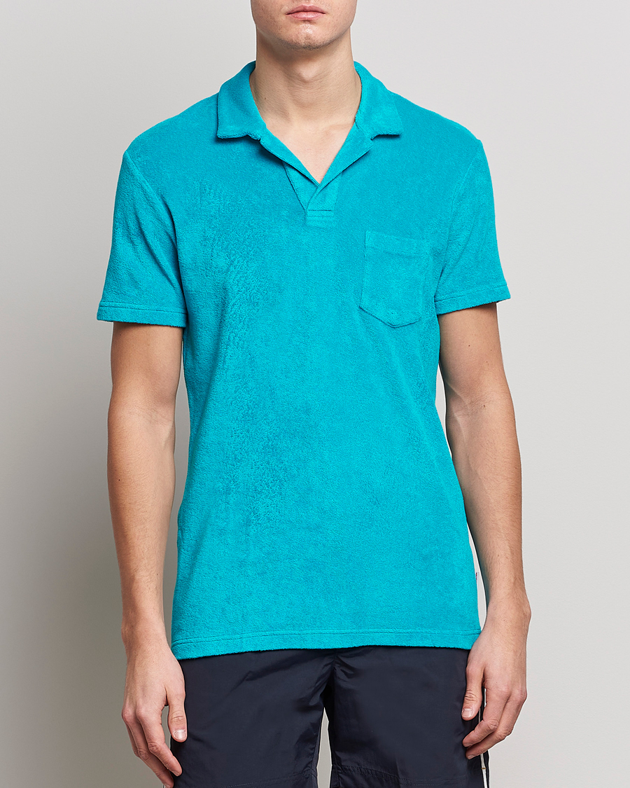 Hombres | Polos | Orlebar Brown | Terry Polo Crystal Sea