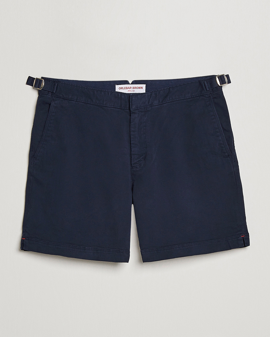 Hombres | Pantalones cortos | Orlebar Brown | Bulldog Cotton Stretch Twill Shorts Dark Navy