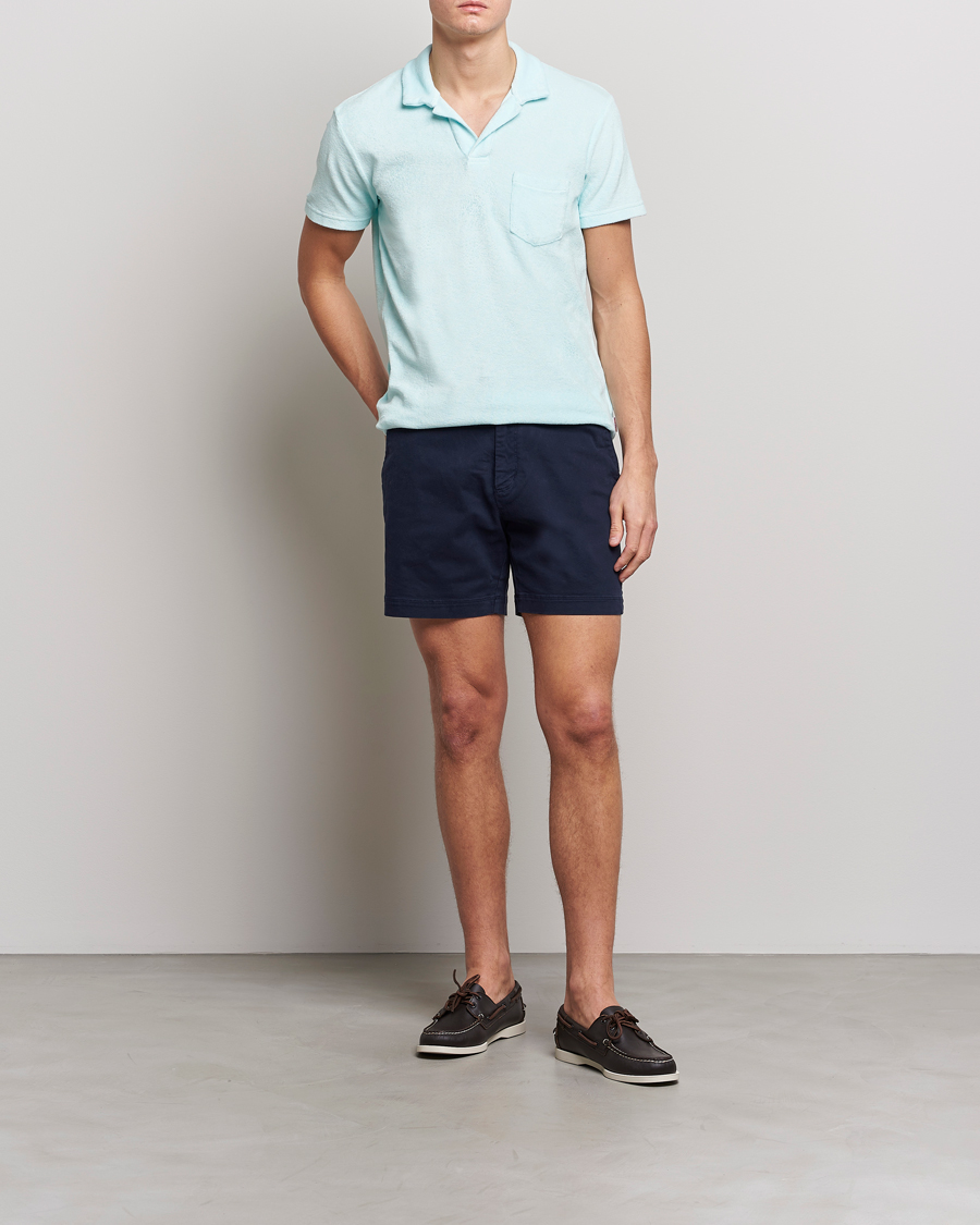 Hombres | Pantalones cortos | Orlebar Brown | Bulldog Cotton Stretch Twill Shorts Dark Navy