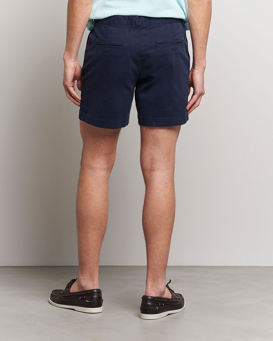 Hombres | Pantalones cortos | Orlebar Brown | Bulldog Cotton Stretch Twill Shorts Dark Navy