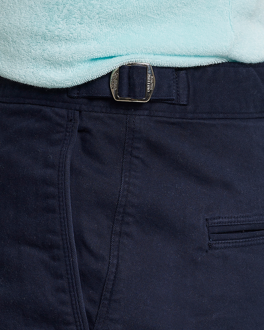 Hombres | Pantalones cortos | Orlebar Brown | Bulldog Cotton Stretch Twill Shorts Dark Navy