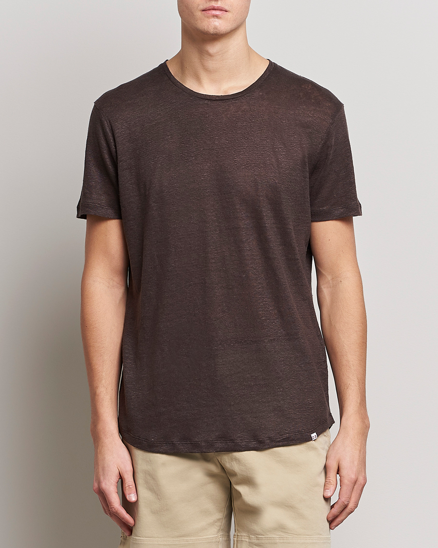 Hombres | Camisetas | Orlebar Brown | OB Linen Crew Neck Tee Truffle