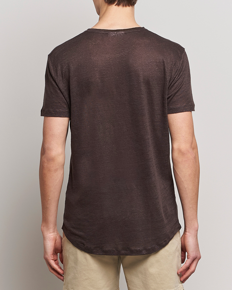 Hombres | Camisetas | Orlebar Brown | OB Linen Crew Neck Tee Truffle