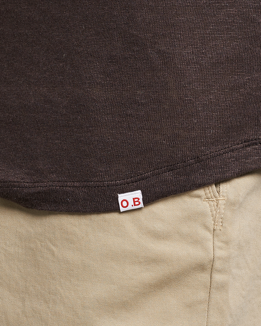 Hombres | Camisetas | Orlebar Brown | OB Linen Crew Neck Tee Truffle